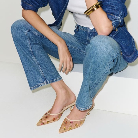 NWT! Reformation Wilda Pointed Toe Kitten Mule - Picture 3 of 10